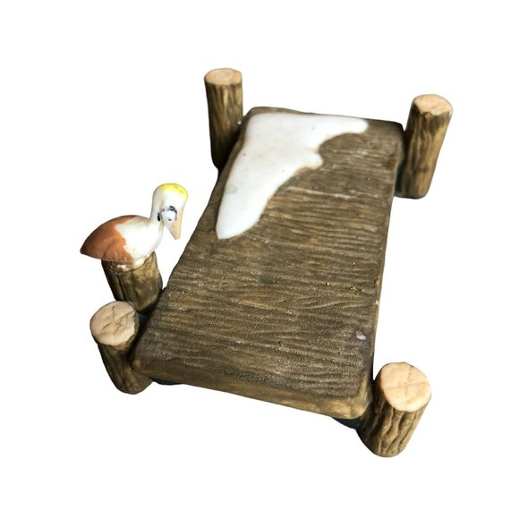 Pacific Rim Christmas Village Accessories Boardwalk Dock Snow Pelicans Piling - Picture 13 of 15